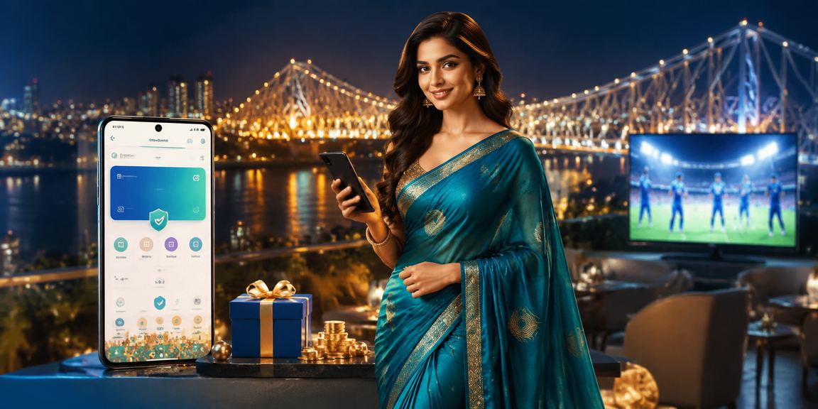Kolkata Howrah Bridge with festive lights and deposit bonus promotion