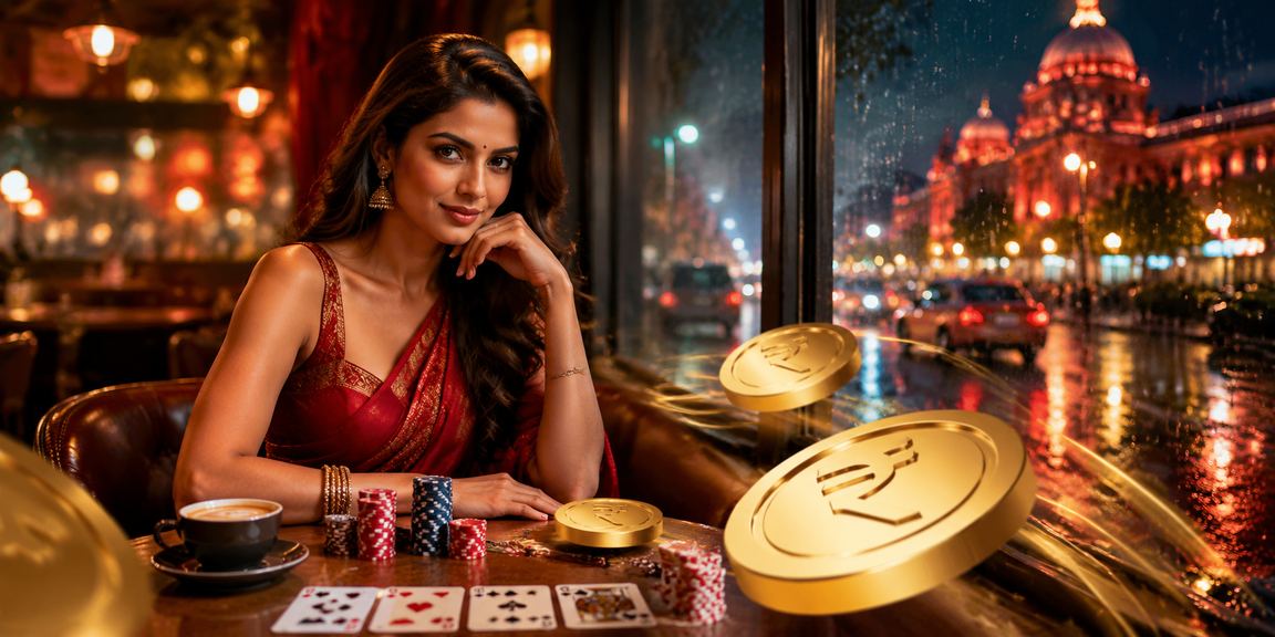 Mumbai poker game with rupee chips on table